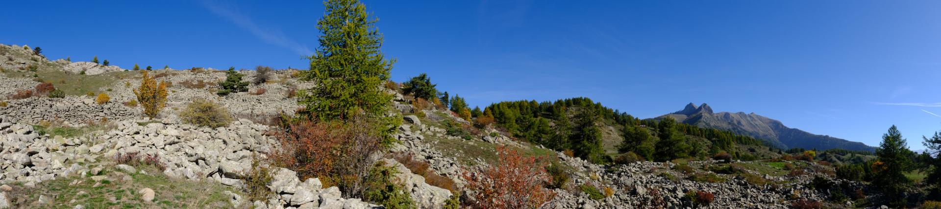 les restes du village de Faudon