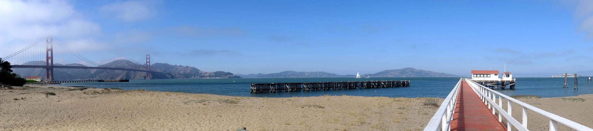 Le Golden Gate vu de la plage