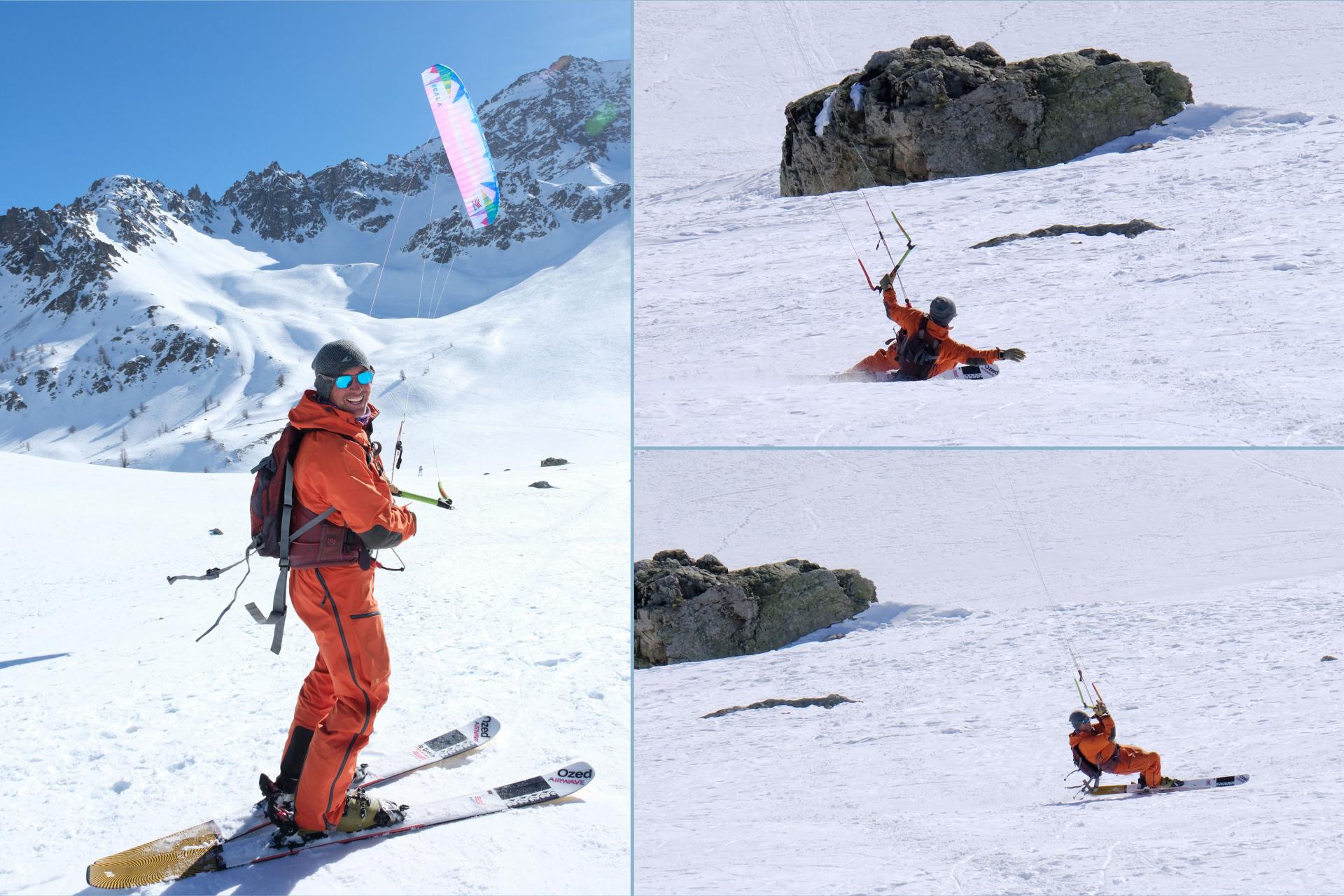 Snowkite au col du Lautaret